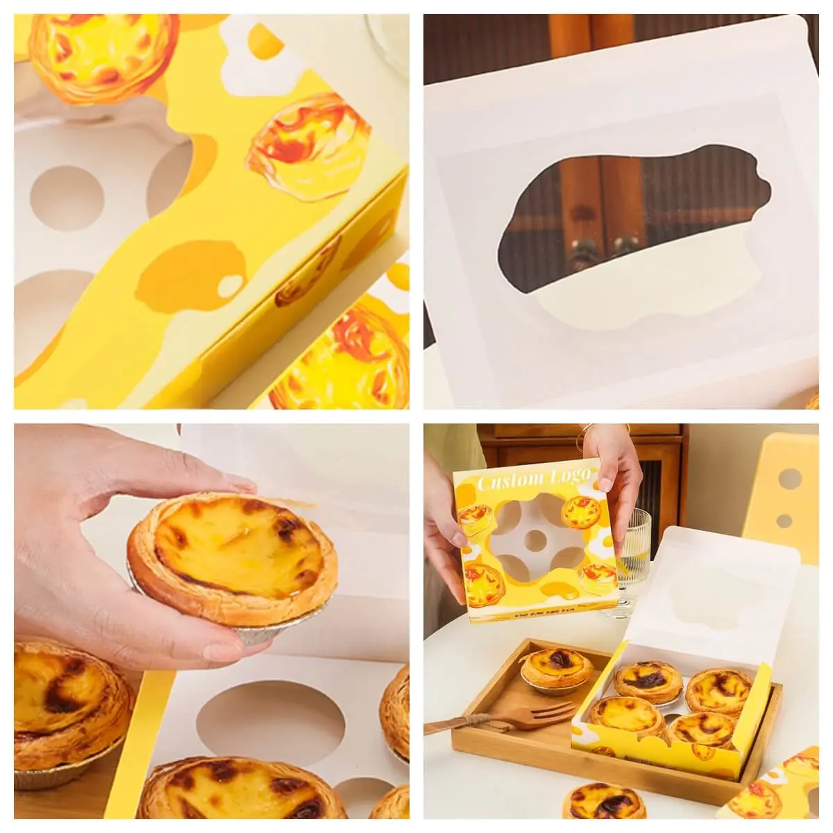 ODM 6-Grid Egg Tart Box: Custom Logo Window Box Manufacturers, Manufacturer