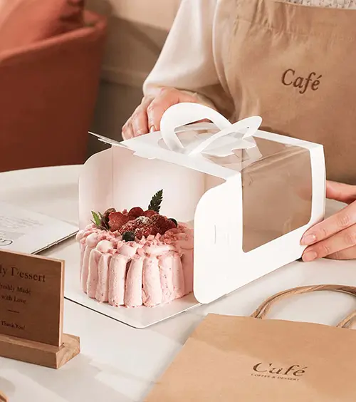 Cafe service dessert packaging case