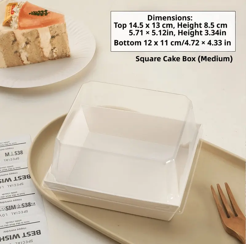 OEM Custom Square Paper-Plastic Container | Tall Clear Lid for Salads & Bakes Factory, Service