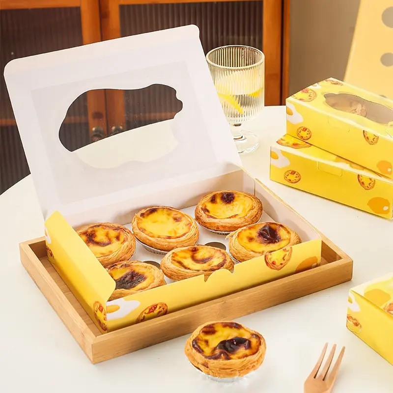 ODM 6-Grid Egg Tart Box: Custom Logo Window Box Manufacturers, Manufacturer