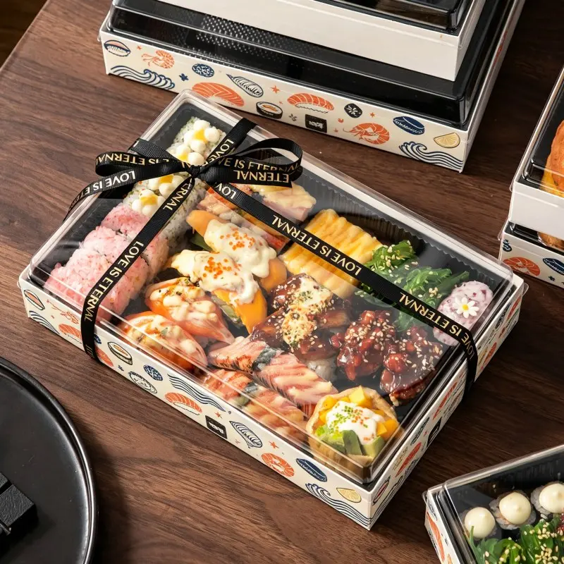 OEM Branded Print Multi‑Compartment Box | Sushi, Desserts & Takeaway Platters Manufacturers, Supplier