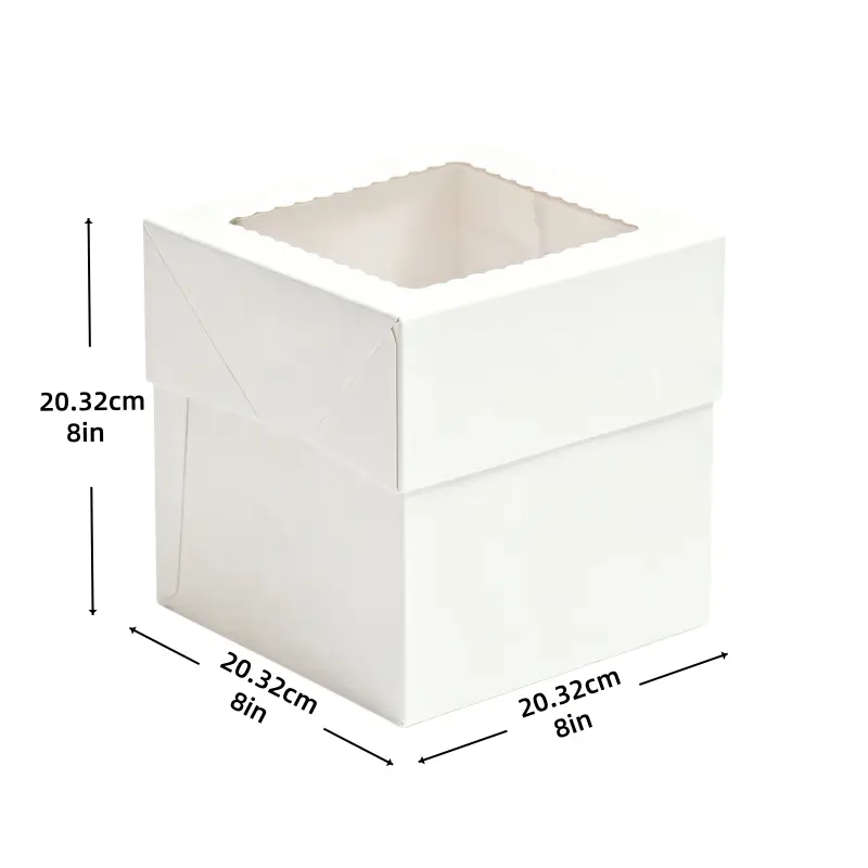 OEM Small Square Cake Box with Window | Custom Logo Bakery Box Wholesale Manufacturer, Service