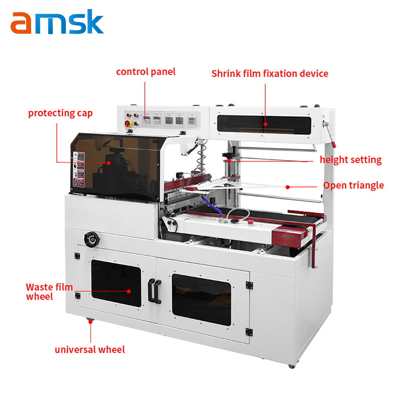 BF-750L Type Heat Sealer and Cutter Film Packager Side Sealing Heat Shrinking Fully Automatic Sealing and Cutting Machine