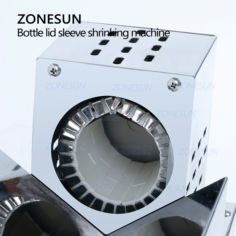 ZONESUN Horizontal PVC Film Capsule Heat Shrinker Wine Capsule Wrapping Bottle Cap Sleeve Shrinking Sealing Machine