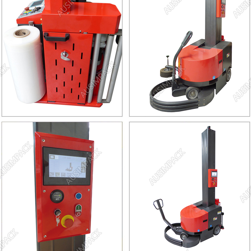 Automatic Electric Intelligent Robotic High-Speed Pallet Stretch Wrapping Machine for Food &amp; Beverage Engine-Powered