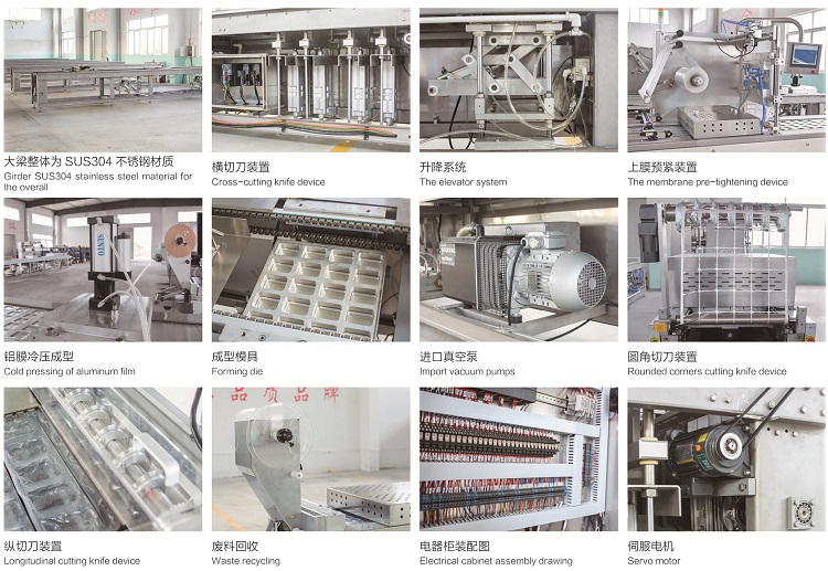 Automatic Stretch Hood Film Vacuum Sealer Machine with Filling Function for Food Packaging Multifunctional Energy Saving