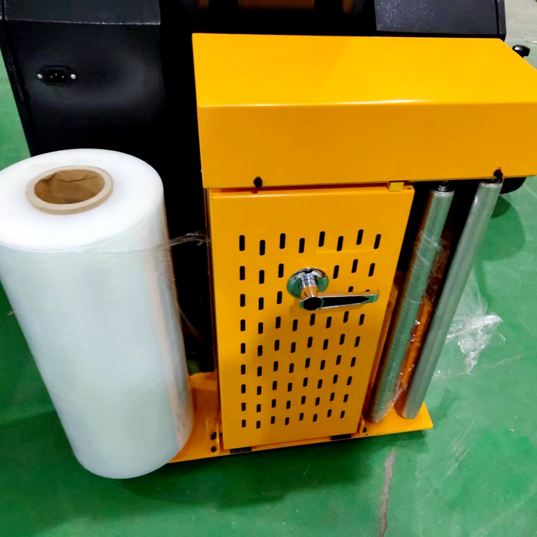 Custom Make Semi Automatic Wrapper Stretch Hood Pallet Wrapper Wrapping Packing Machine Robot Model With Battery