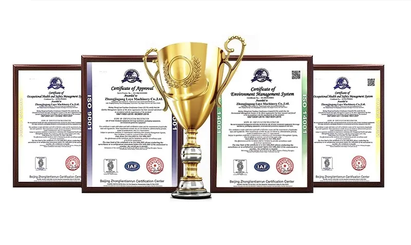 Beverage Machinery Quality Certificates