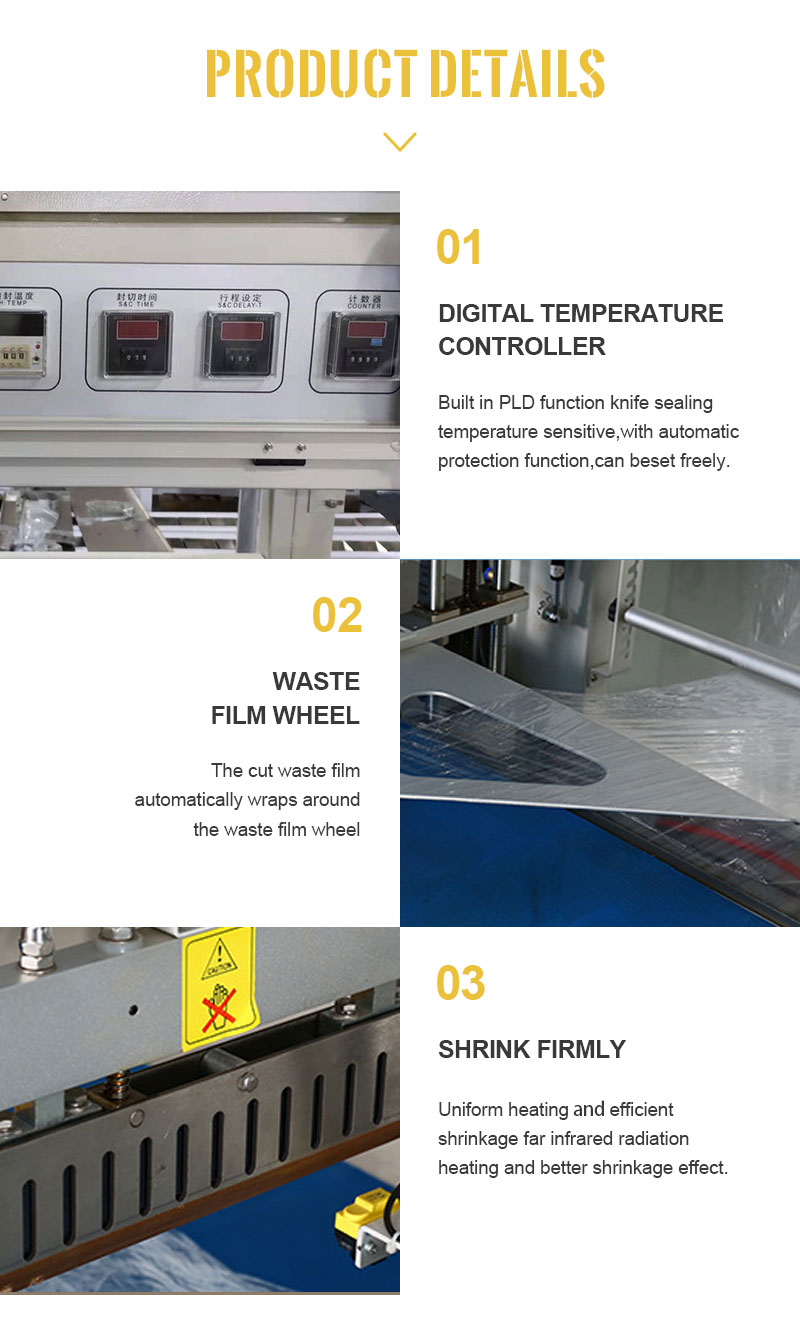 Plastic Film Shrink Wrapping Heat Shrink Packing Machine Aluminium Mold Press L Sealer Shrink Wrapping Maker Machine for Boxes