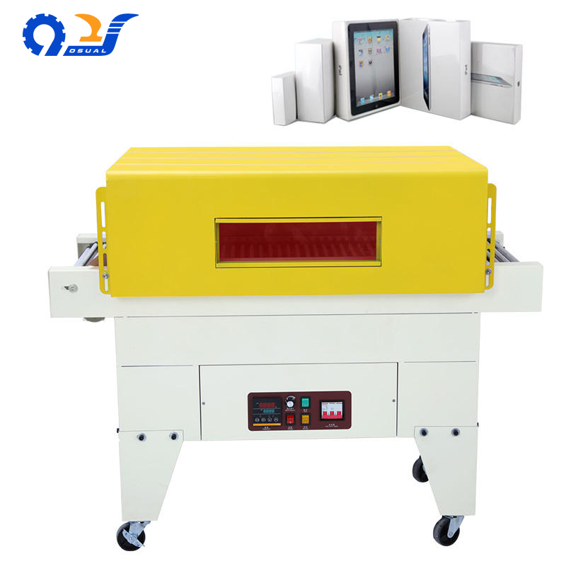 BS-G4525 Chain Automatic Factory Heat Shrink Tunnel Shrink Film Wrapper Machine for Electronic Products Drink Books