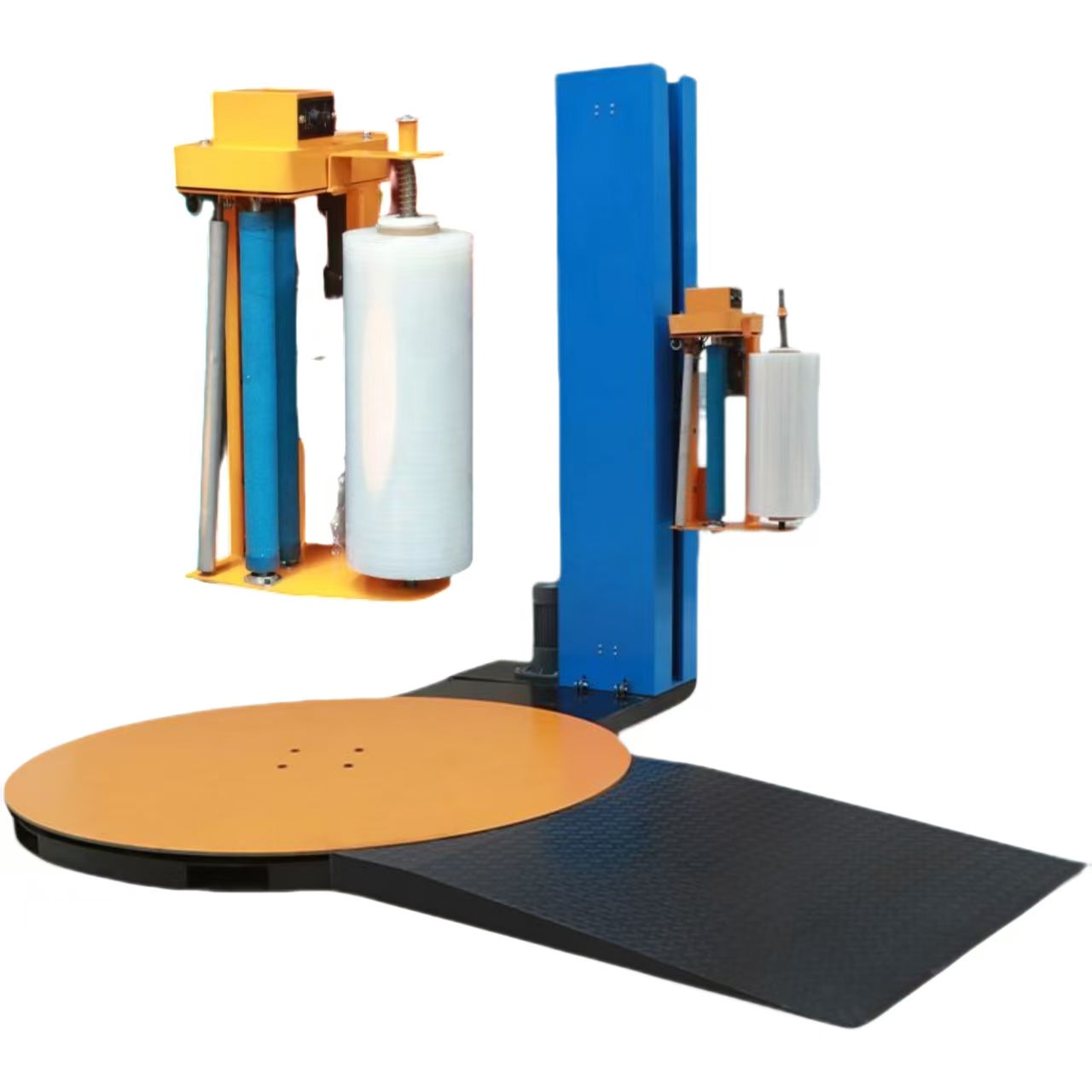 Fully Automatic Pallet Packaging Machine, Pallet Stretch Packaging with Film Cutting and Clamping Device