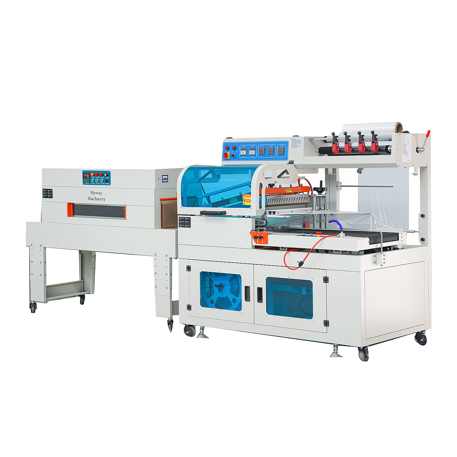 Automatic L Bar Sealer Side Sealing Heat Shrink Small Jet Heat Shrink Tunnel Packing Pet Bottle Wrapping Packaging