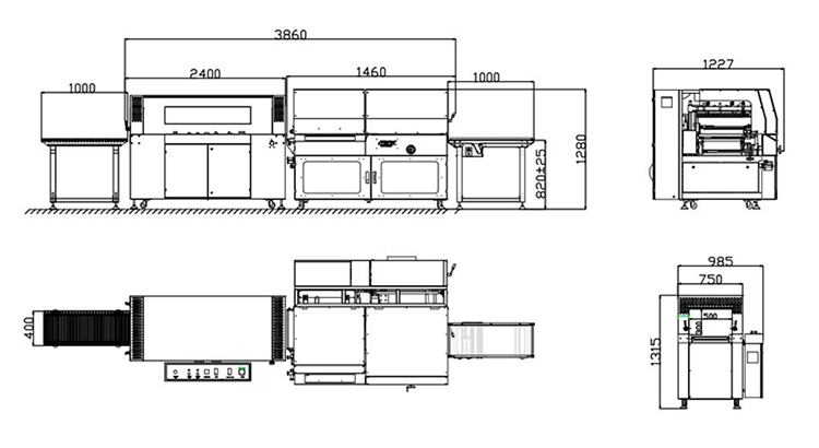 Automatic Vertical L bar Sealer and Shrink Wrapping Machine
