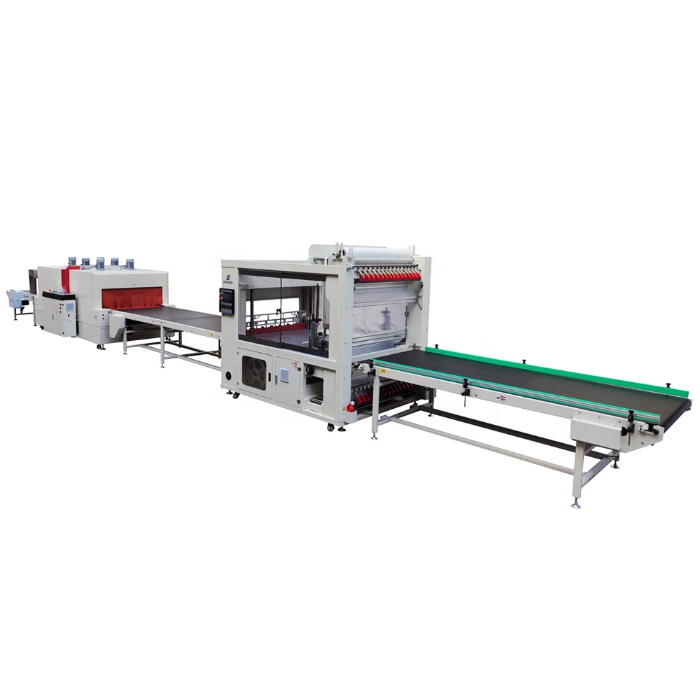 Fully Auto Horizontal Door Frame Window Aluminum Profile Timber Pipe Panel Shrink Packaging Machine