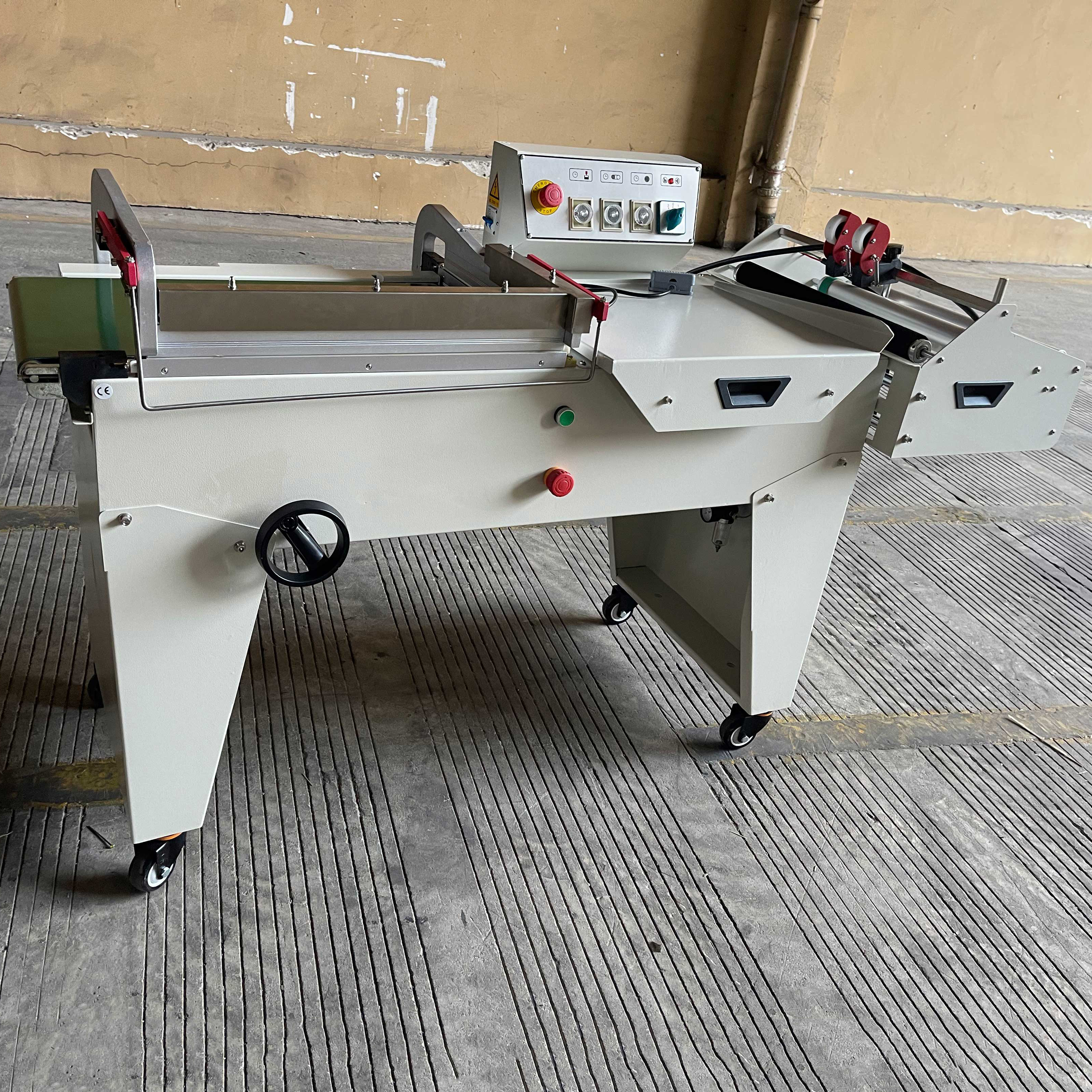 DFQC450 &amp; DSA4525 Semi-Automatic Plastic Film L-bar Sealer Machine and Heat Shrink Wrapper for Packaging Cosmetics Carton Box
