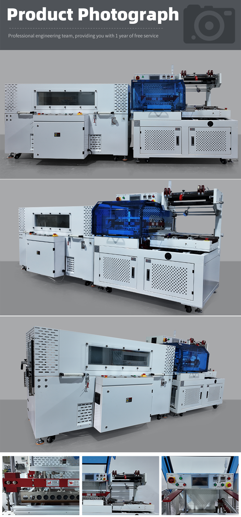 Industrial Automatic Vertical Sealing and Cutting Shrink Wrapping Machine Heat Shrink Packing Machine