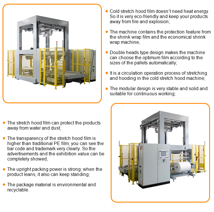 Cold Stretch Hood Wrapping Machine details