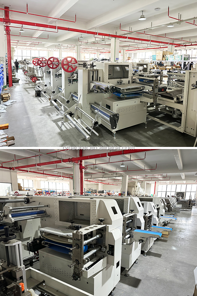 RS-590A Automatic Shrink Film Wrapping Machine Automatic High Speed Flow Wrapper Horizontal Shrink Tunnel