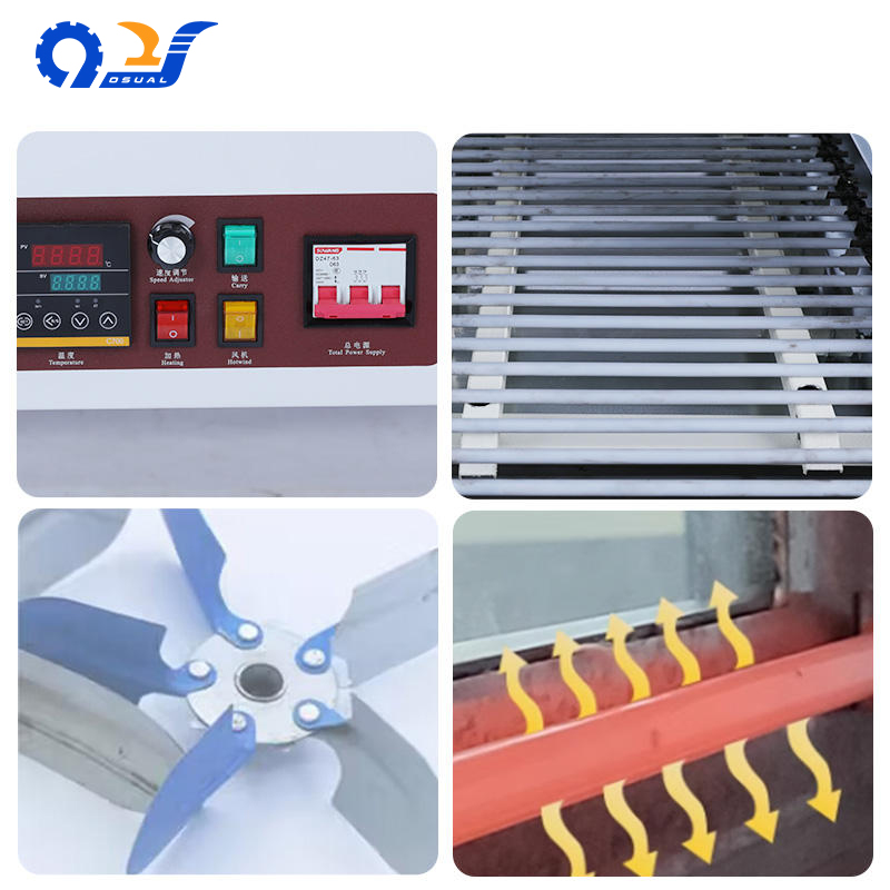 BS-G4525 Chain Automatic Factory Heat Shrink Tunnel Shrink Film Wrapper Machine for Electronic Products Drink Books