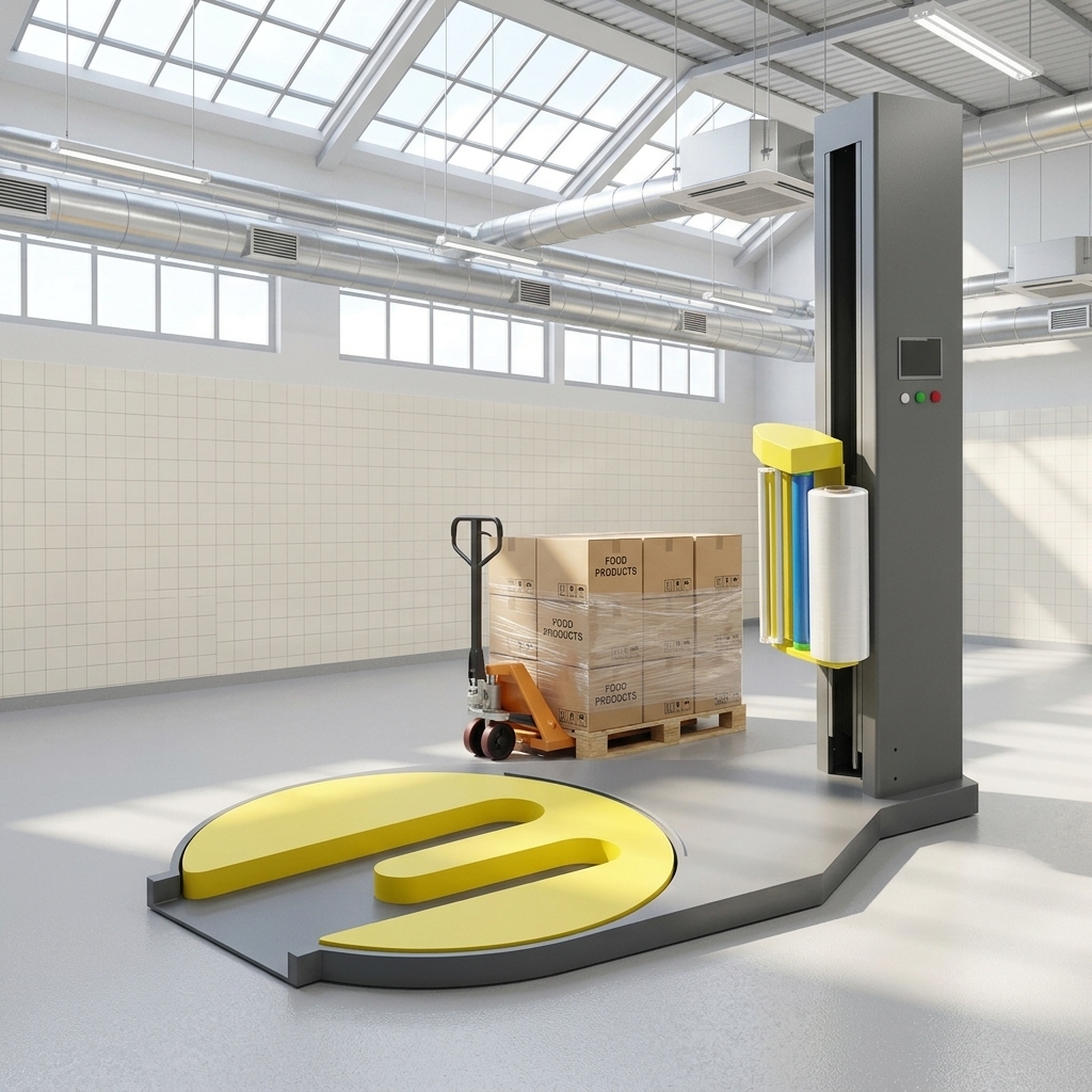 Semi Automatic Pallets Shrink Wrap Machine Pallet Stretch Wrapping For Luggage Pallet Wrapping Machine Option Scale 800kg Max