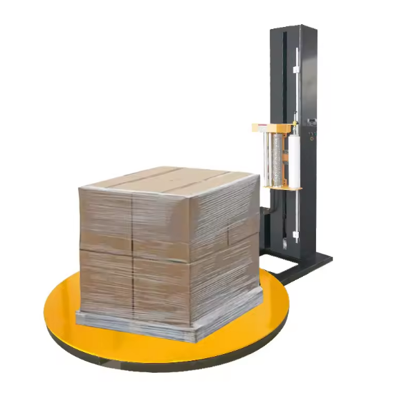 Automatic Plastic Stretch Film Wrapper/Wrap Skid/Pallet Wrapping Machine With Scale M/E Type