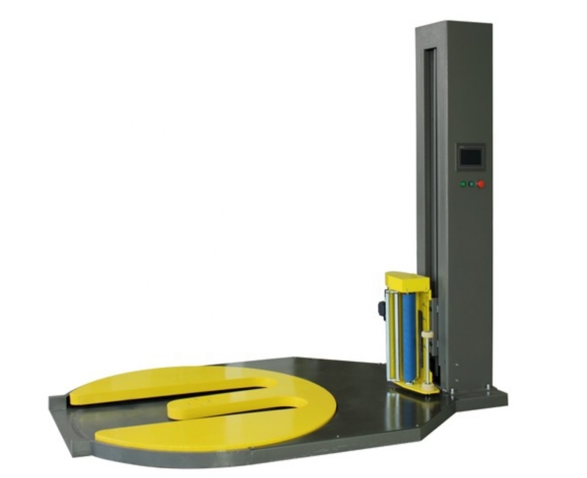 Semi Automatic Pallets Shrink Wrap Machine Pallet Stretch Wrapping For Luggage Pallet Wrapping Machine Option Scale 800kg Max