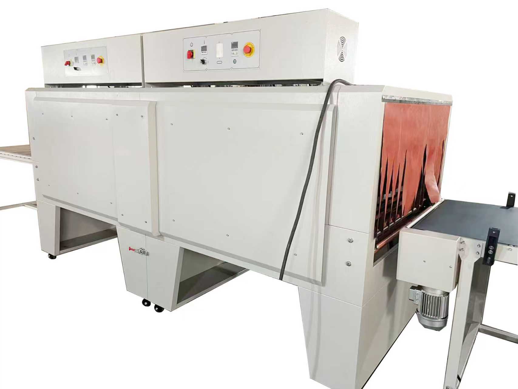 Electric Automatic PE Film Carton Heat Shrink Wrap 4-Side Sealing Machine PLC Motor Pump Food Beverage Chemical Apparel