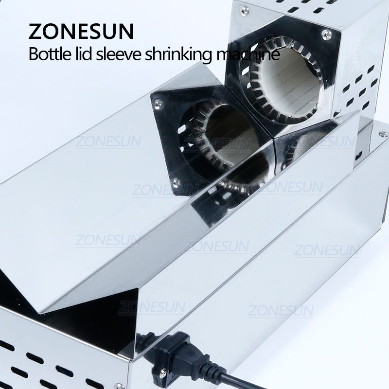 ZONESUN Horizontal PVC Film Capsule Heat Shrinker Wine Capsule Wrapping Bottle Cap Sleeve Shrinking Sealing Machine