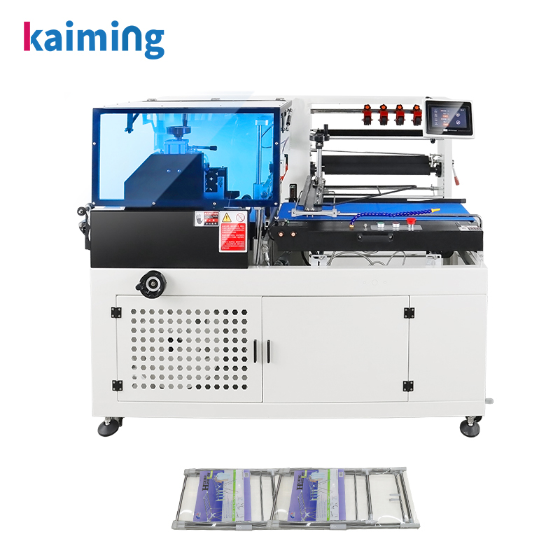 Model 450L Automatic Intelligent Edge Sealing &amp; Cutting Machine with Heat Shrink Tunnel Packing Machine High Speed Side Seal