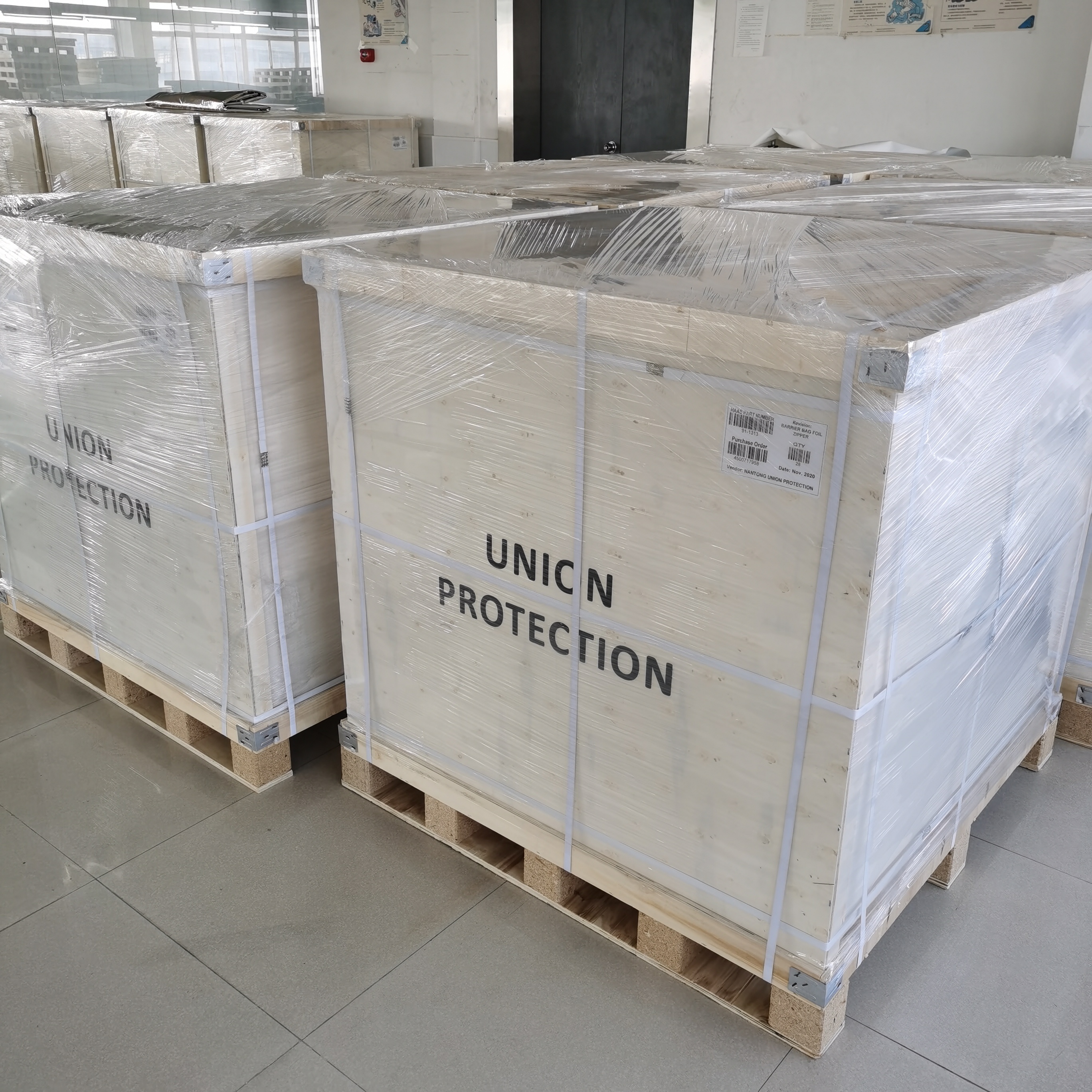 Palletized packaging load
