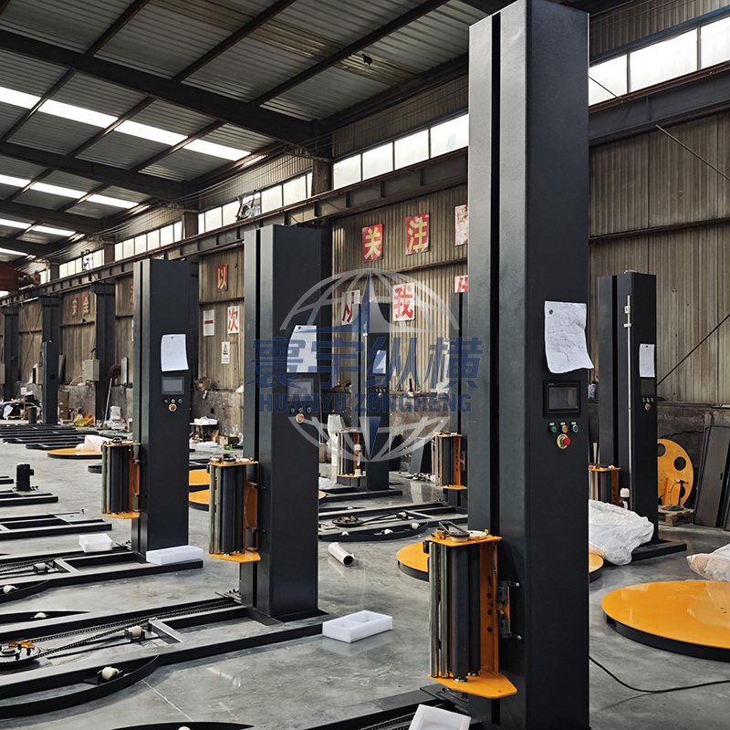 Pallet Wrapping Machine with Top Plate Pressure Automatic Turntable Stretch Wrap Film Pallet Wrapper