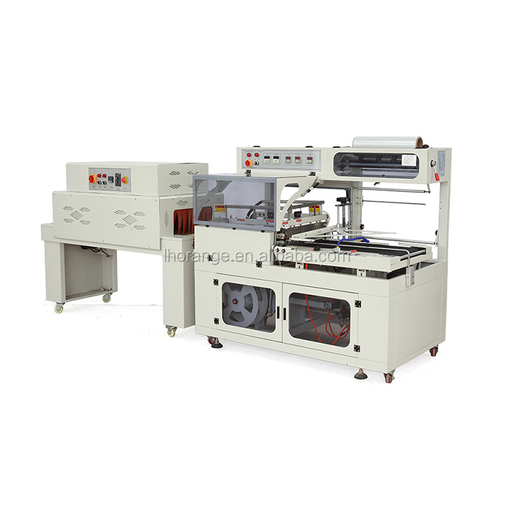Heat Shrinking Sealing Machine Tin Can Vertical Cutting Shrink Wrapping Machine Tunnel Thermal Shrink Packaging Machine
