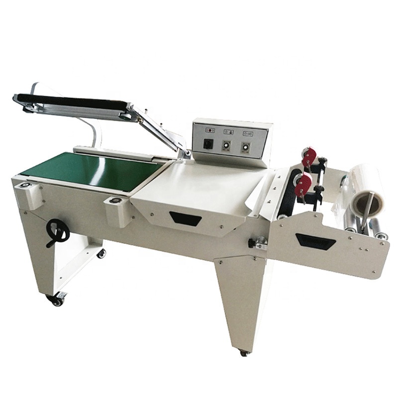 DFQA450 Electric Semi Automatic POF PVC Plastic Film L bar Sealing and Cutting Machine With Shrink Tunnel