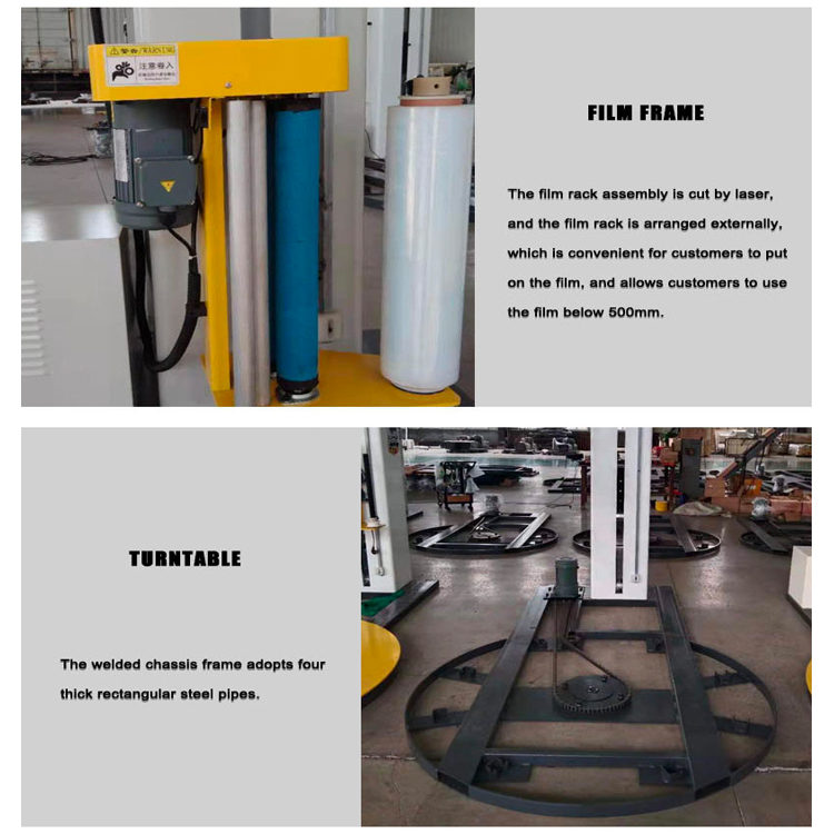 Automatic Stretch Film Wrapping Pallet Packaging Machine/pallet Wrapping Machine With Ramp
