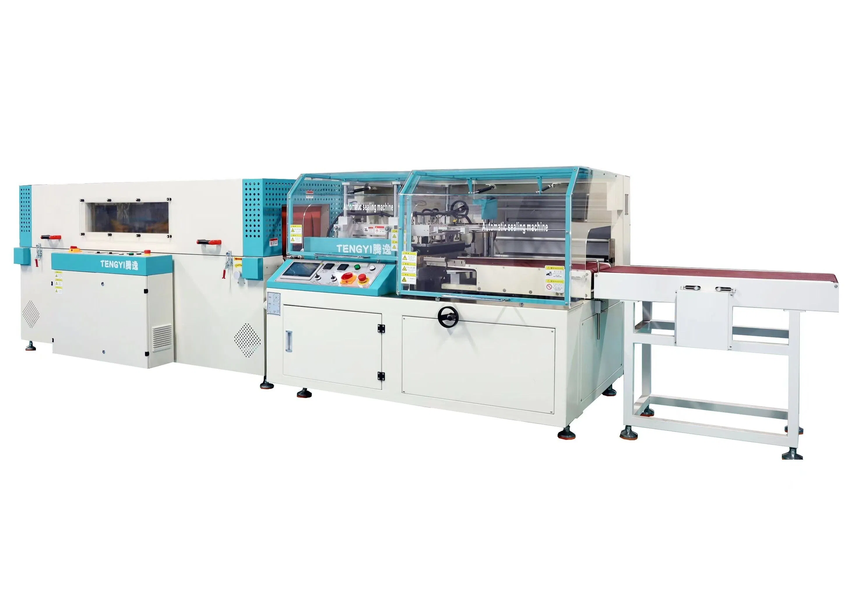 Automatic Heat Bottle Film Thermostatic Shrink Cutting Wrapping Sleeve Tunnel Packaging Machine