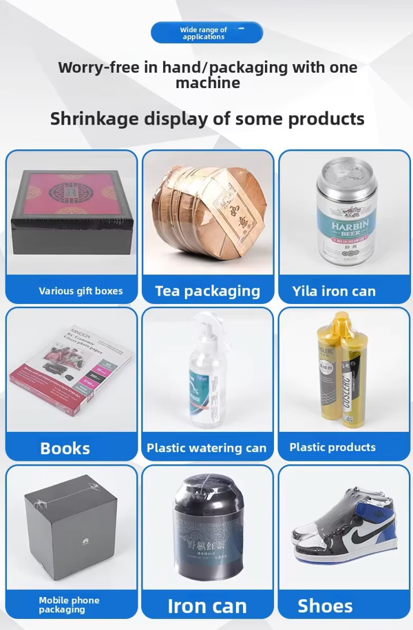 Top Sale FM-5540 Semi Automatic Handle Sealing Cutting Film Shrink Wrapping Machine Heat Shrink Packaging Machine