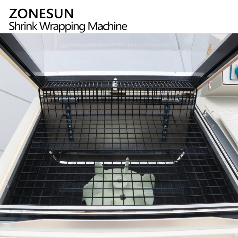 ZONESUN ZS-SX5540 Semi-automatic Cosmetic Perfume Paper Boxes Film Cutting Shrink Sealing Wrapping Machine With Dispenser Sealer