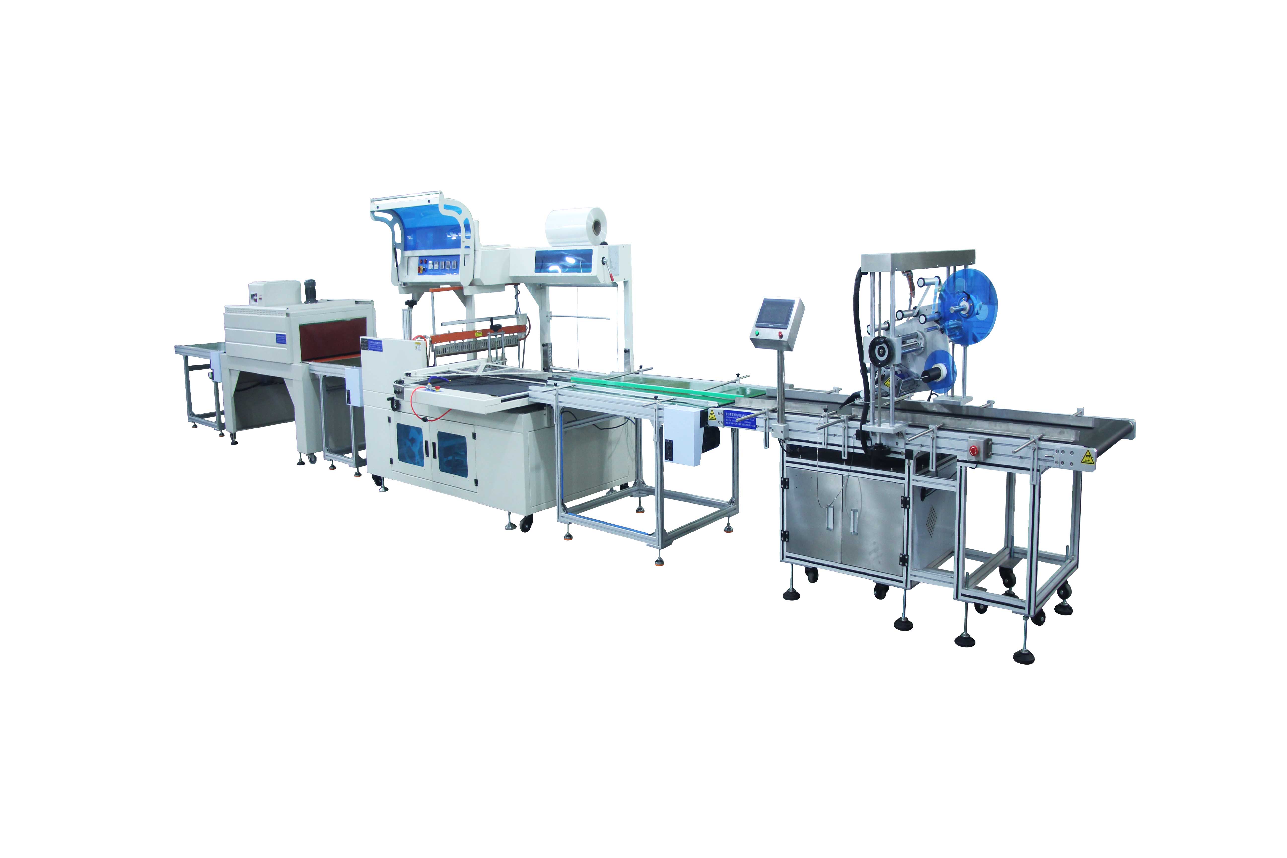 Automatic Film Shrink Wrap Packing Machine Pvc Coconut Green Side Sealing Shrink Wrapping Machine for Carton Box Aluminum Cans