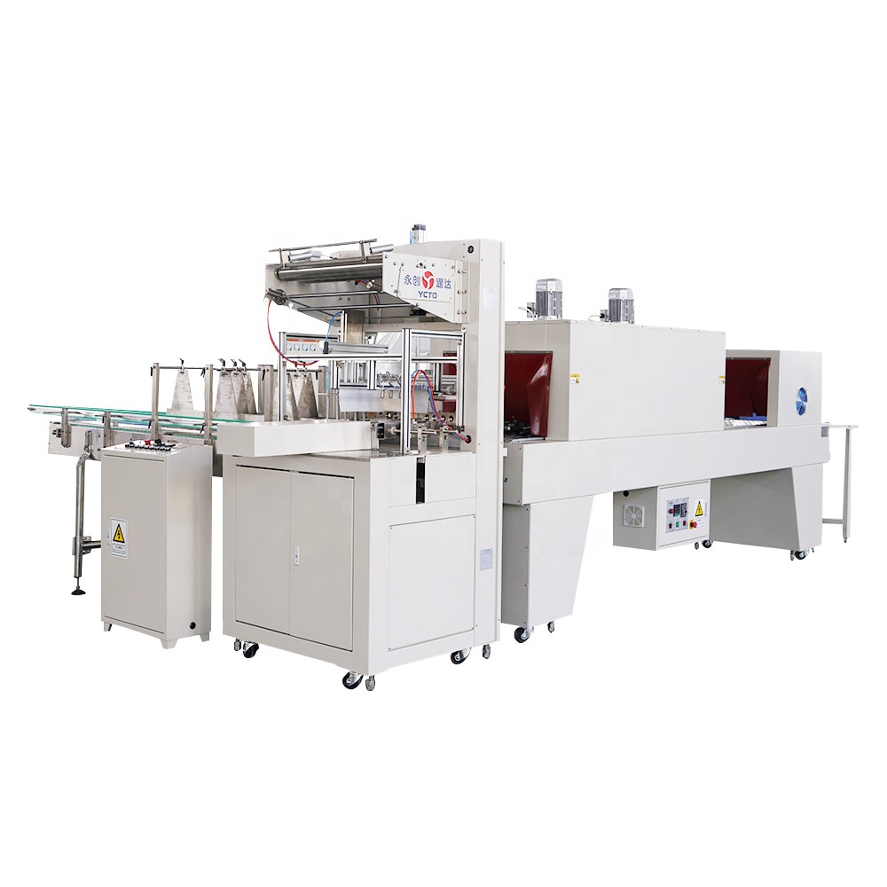 YCD6535 Electric Heat Shrink Tunnel Wrap Machine PE Film Sleeve Sealing For Food Beverage Cans Core Components Motor PLC Engine