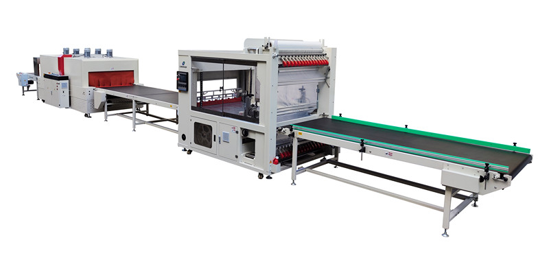Fully Auto Horizontal Door Frame Window Aluminum Profile Timber Pipe Panel shrink packaging machine