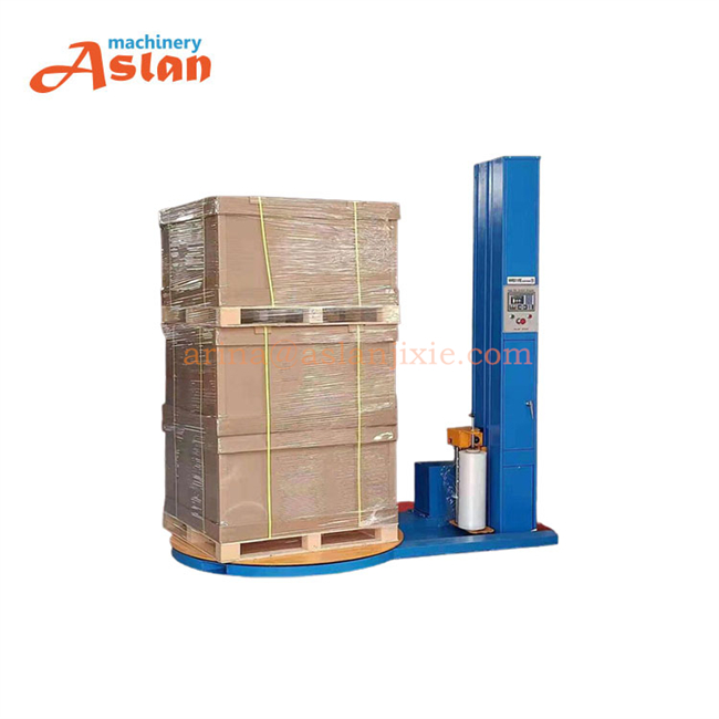 Stretch film tire wrapping machine