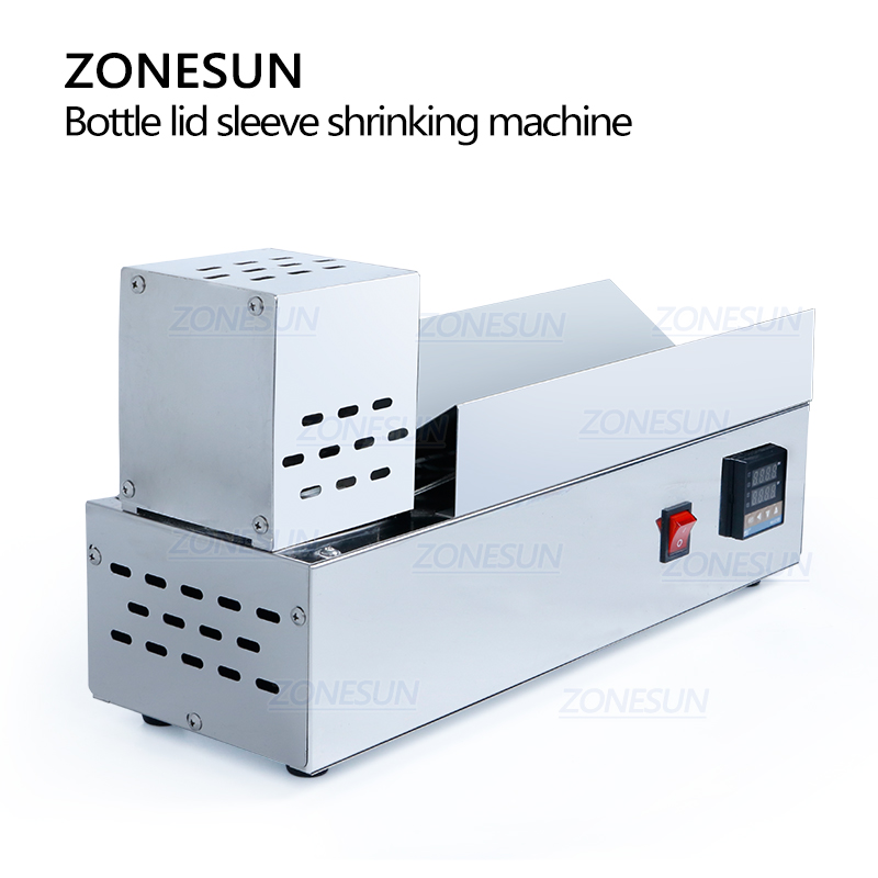 ZONESUN Horizontal PVC Film Capsule Heat Shrinker Wine Capsule Wrapping Bottle Cap Sleeve Shrinking Sealing Machine