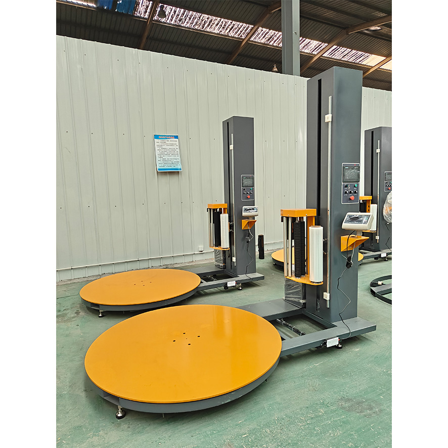 Pallet Shrink Wrap Machine Full Automatic Pre-Stretch Film Packaging Package Wrapping Machinery With Pallet