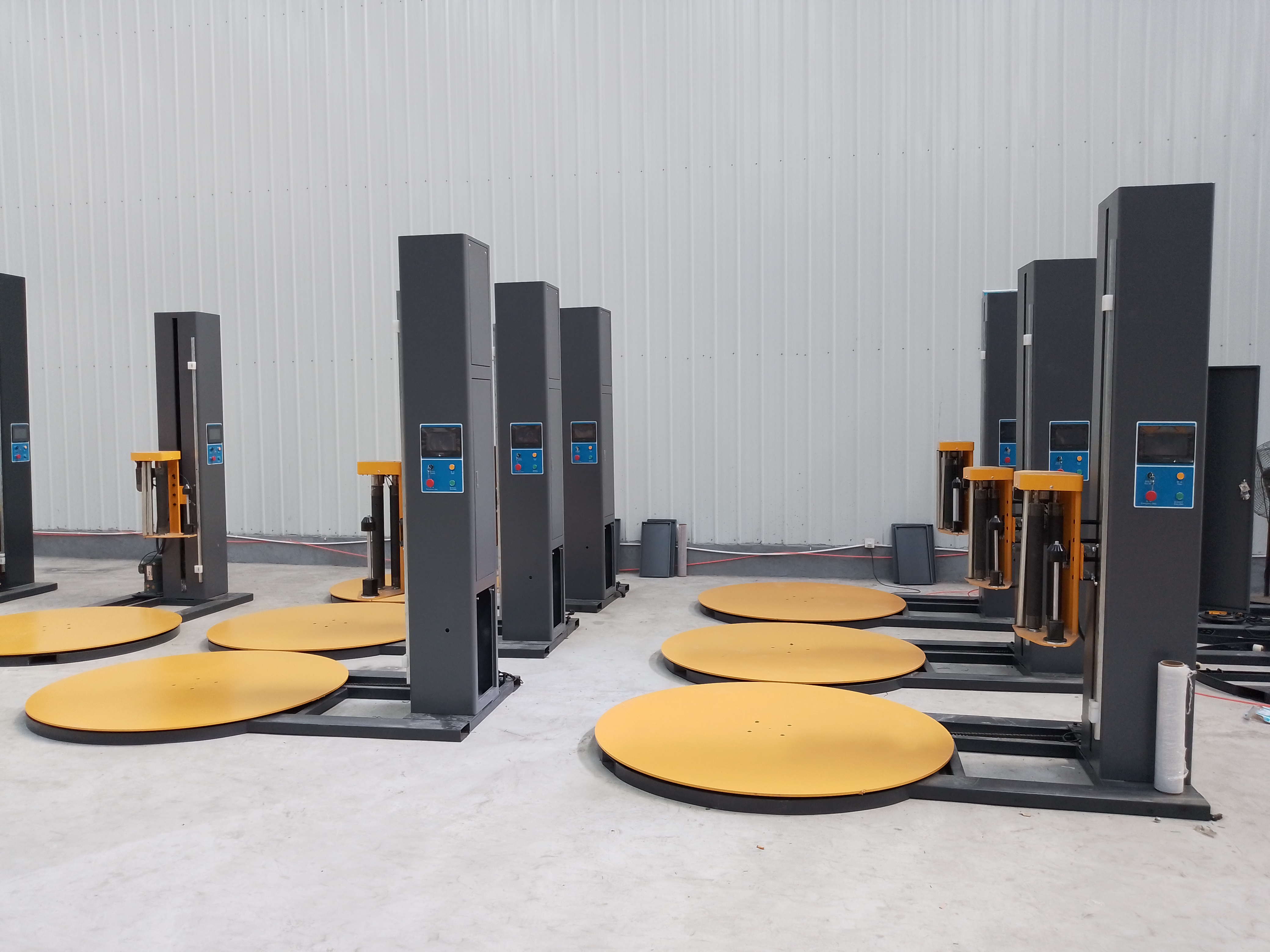 Automatic Stretch Film Wrapping Pallet Packaging Machine/pallet Wrapping Machine With Ramp