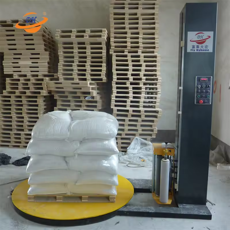 Electrically Intelligent Vertical Automatic Turntable Pre-Stretch Wrapping Machine Pallet Wrapper Machine