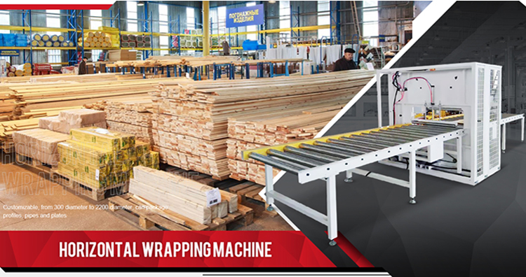 Horizontal orbital stretch wrapping machine