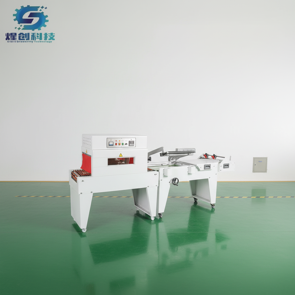 Semi Automatic L Type Bar Sealer Heat POF Shrink Film Packing Wrapping Machine For Trash Bag, Bottles, Case Box