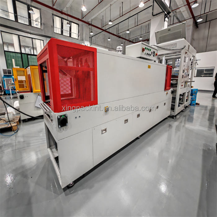 Film L-Shape Cutting Sealing and Heat Shrinking Automatic Electric Packing Machine for Cans Cases Customized POF Film Wrapping