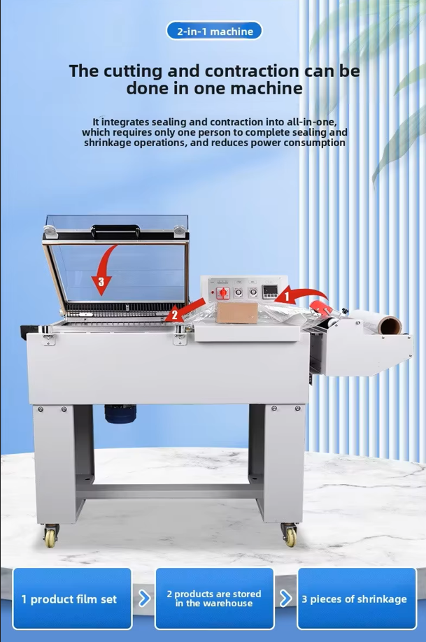 Top Sale FM-5540 Semi Automatic Handle Sealing Cutting Film Shrink Wrapping Machine Heat Shrink Packaging Machine