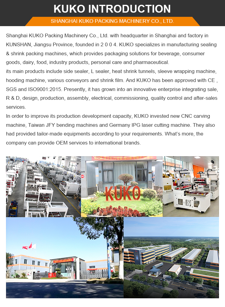 Automatic Vertical L bar Sealer and Shrink Wrapping Machine